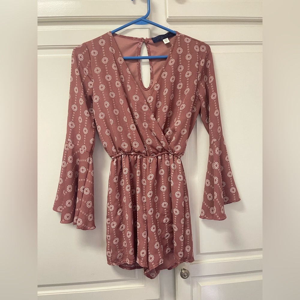 Blue Rain Mauve Patterned Jumpsuit
